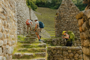 Exploring Chachabamba Inca ruins along the Short Inca Trail to Machu Picchu with Pacha Perú Explorers
