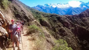 Sunrise illuminating the Andes during the Choquequirao Trek to Machu Picchu 6 Days.