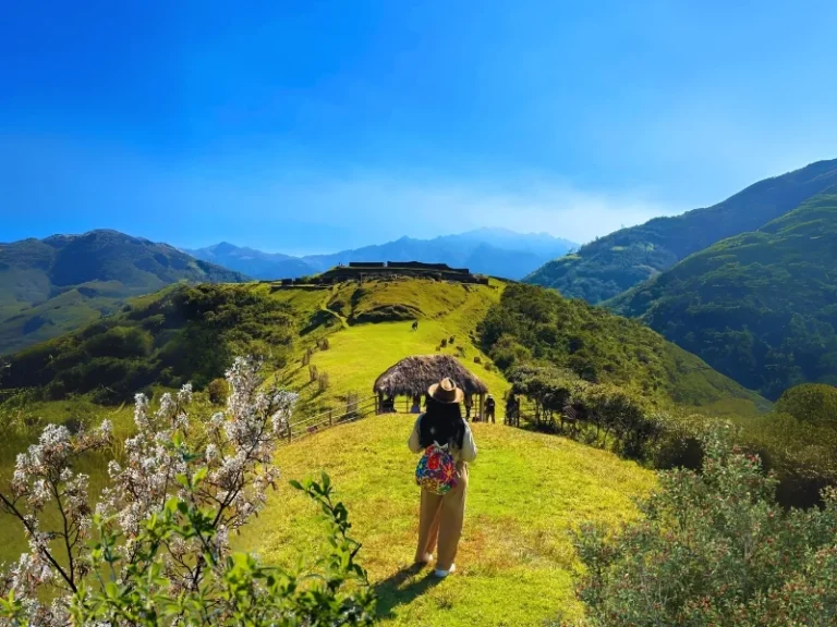 Traveler overlooking Andean mountains during the Choquequirao Trek to Machu Picchu 6 Days, exploring ancient Inca trails.