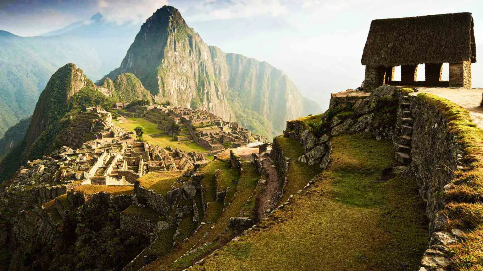 Panoramic view of Machu Picchu after completing the Lares Trek