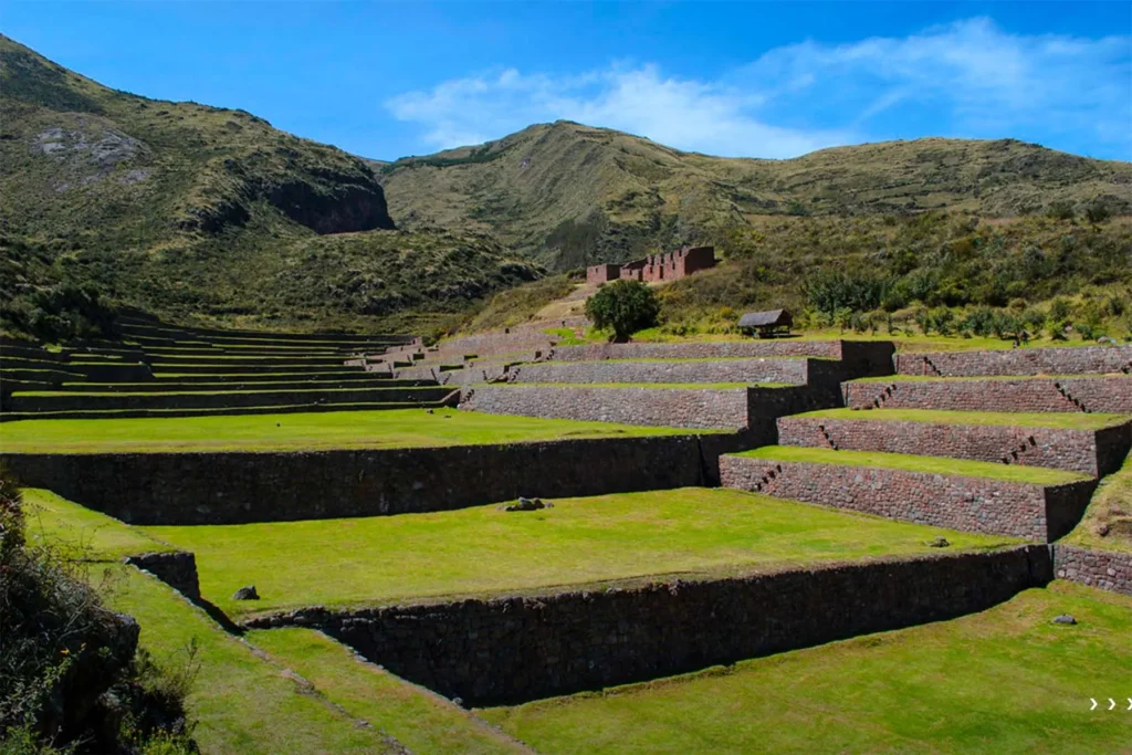 Terraces of Tipon archaeological site during South Valley Tour Cusco, Peru