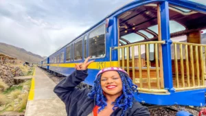 Scenic train journey from Ollantaytambo to Machu Picchu